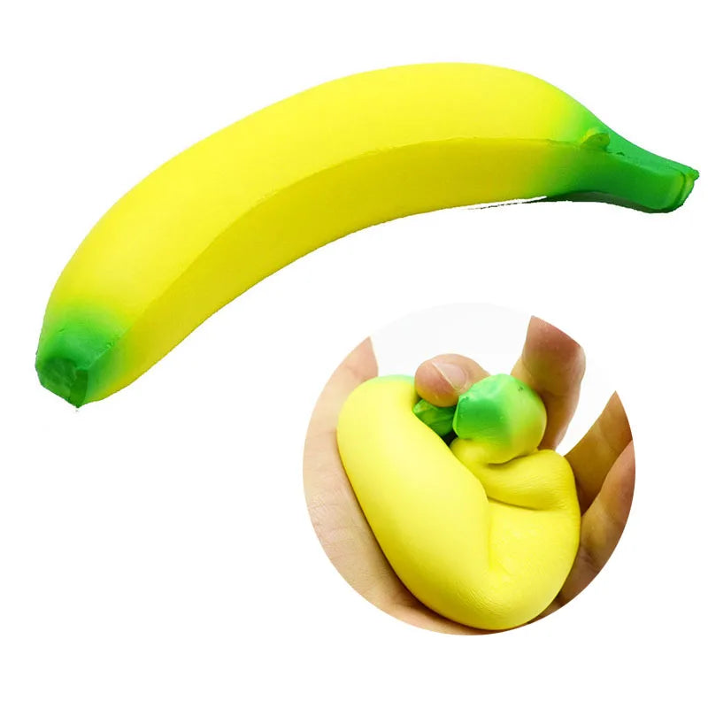 Squishy Banan Stresslegetøj | Langsomt Stigende Klemmelegetøj