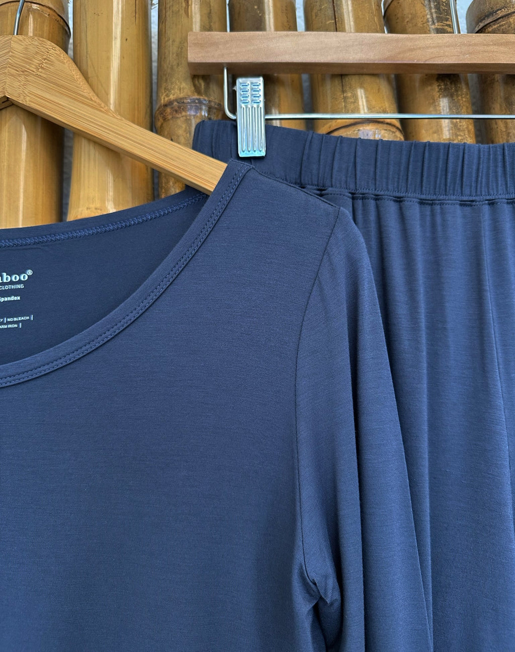 Langærmet T-shirt i bambus til damer