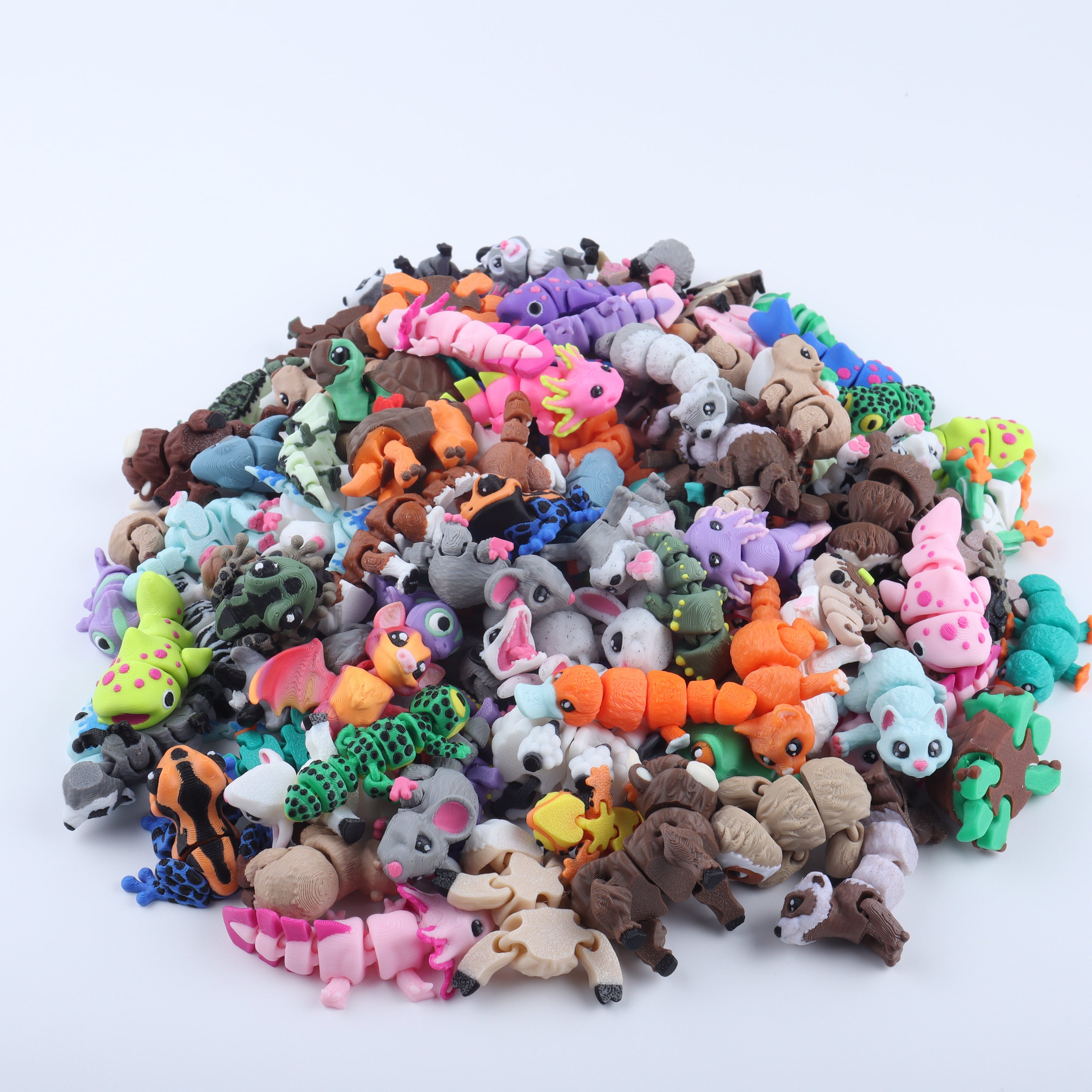 Paquete de mini juguetes antiestrés con diseño de criatura impreso en 3D – Set de regalo de bolsa de dulces sensoriales