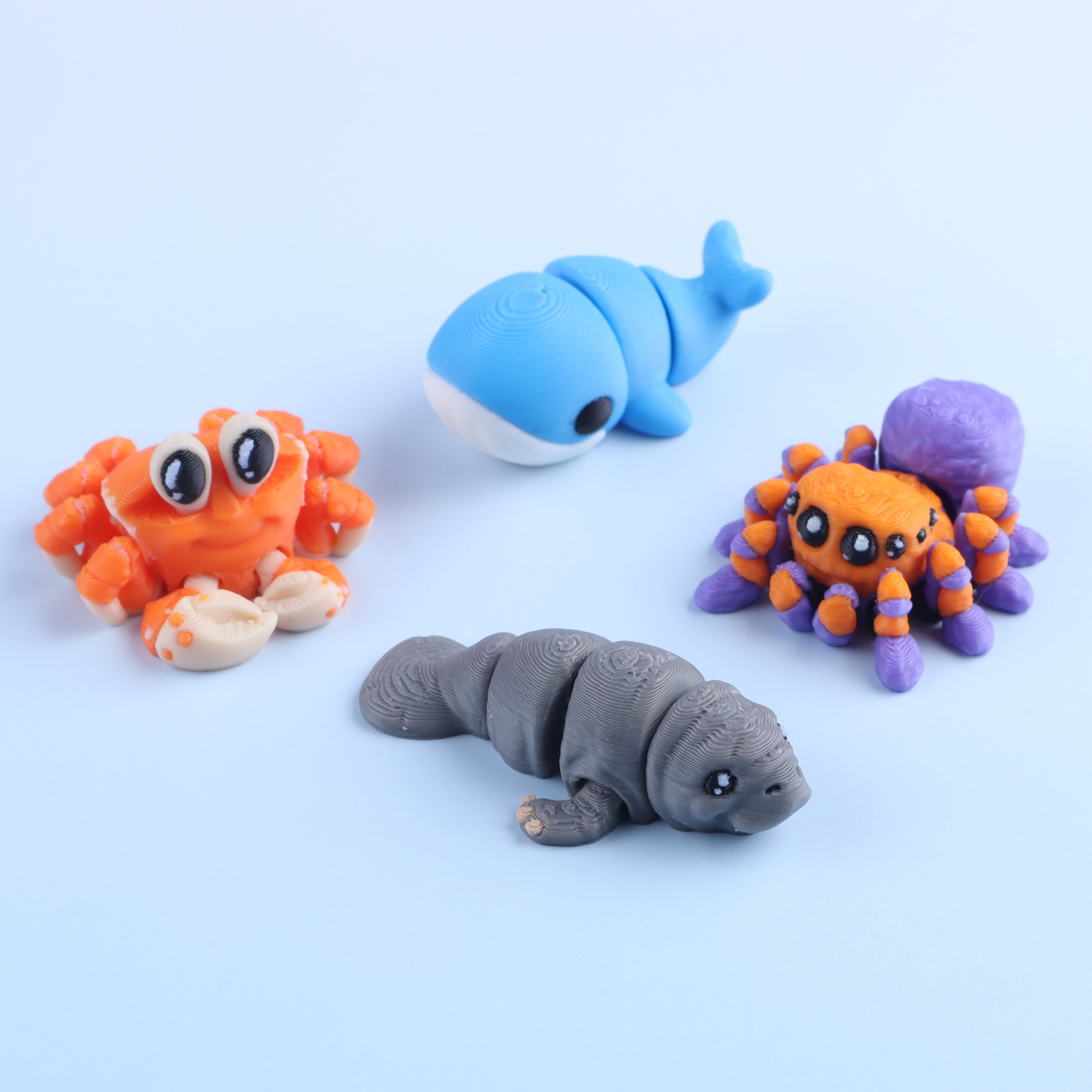 Paquete de mini juguetes antiestrés con diseño de criatura impreso en 3D – Set de regalo de bolsa de dulces sensoriales