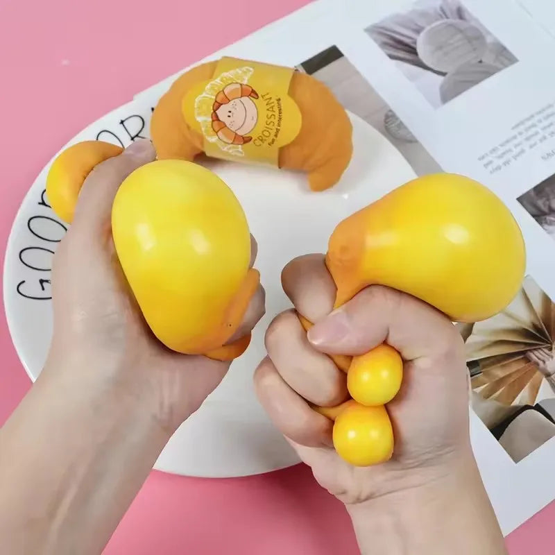 Squishy de pan de piña de imitación | Juguete antiestrés de postre de rebote lento