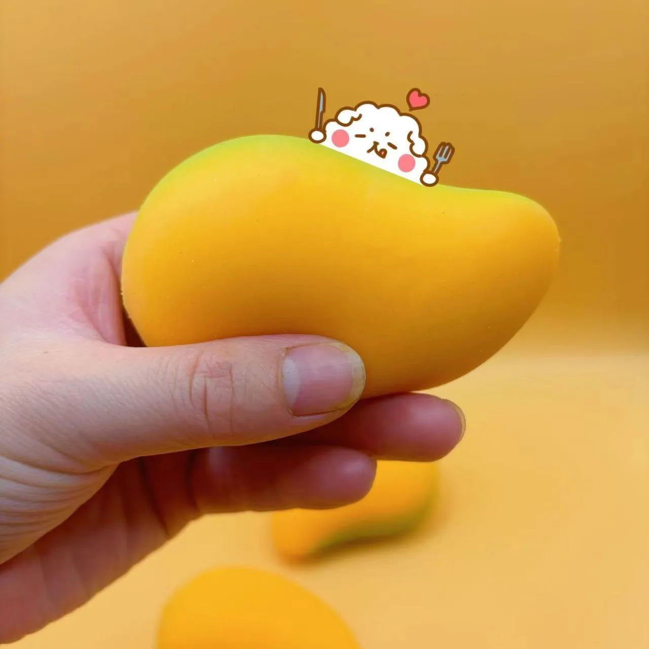 Stressaflastningslegetøj Mango Squishy Ball | Super langsomt stigende Fidget Legetøj mod angst