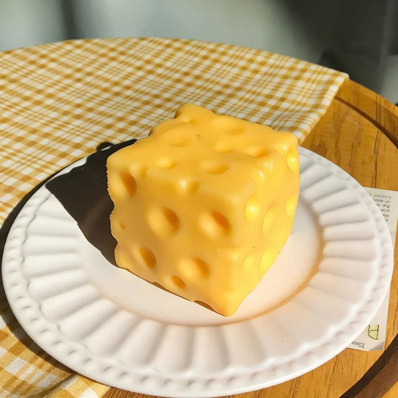 Juguete antiestrés blando de queso | Bola blanda para apretar de recuperación lenta
