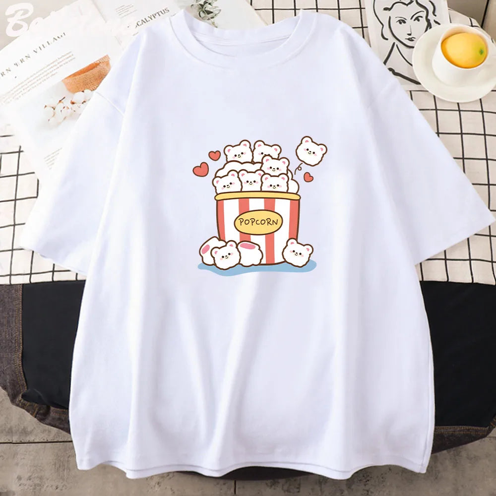Camiseta de osos de palomitas de maíz tiernos