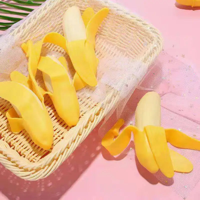 Banana Stress Ball | Cute Fruit Squishy Fidget Toy for Anxiety Relief