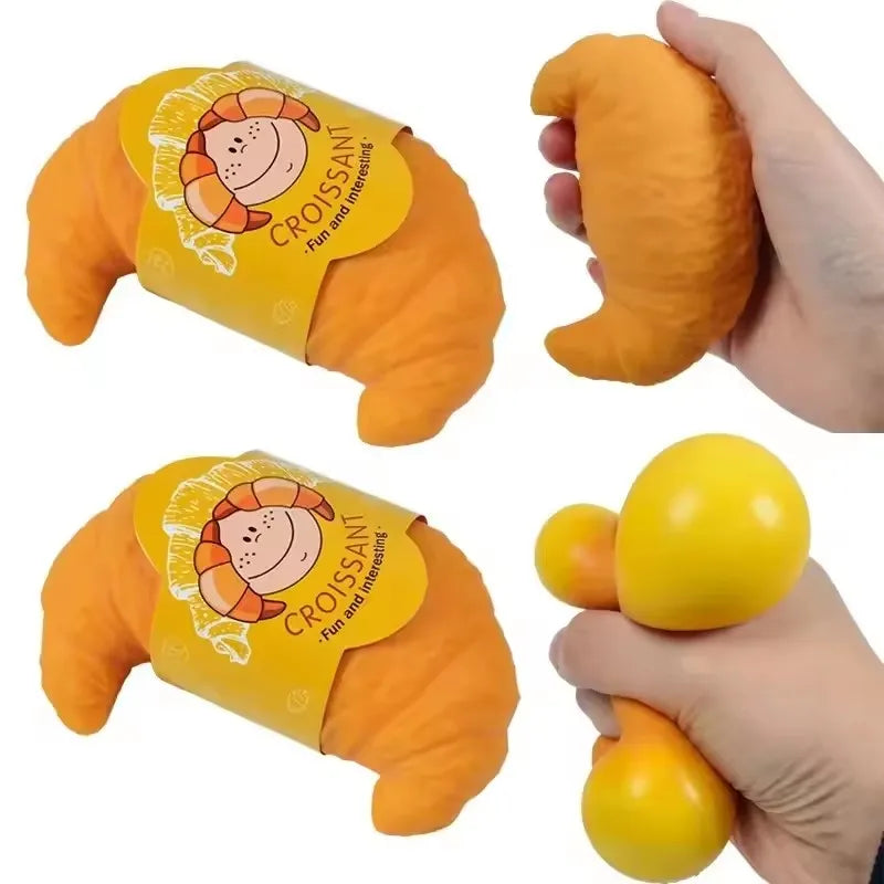 Squishy de pan de piña de imitación | Juguete antiestrés de postre de rebote lento