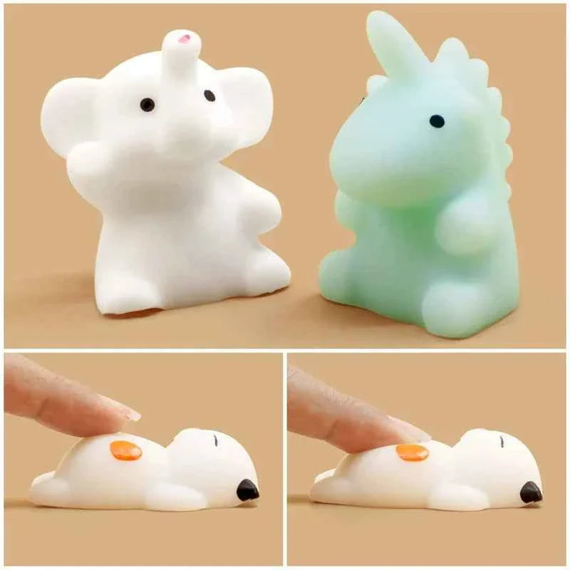50-5PCS Mochi Squishies Kawaii Anima Squishy Toys Para Niños Pelota Antiestrés Para Apretar Regalos De Fiesta Juguetes Para Aliviar El Estrés Para Cumpleaños