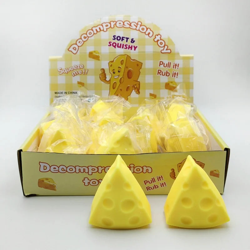 Pelota antiestrés blanda de queso | Juguete sensorial antiestrés para niños y adultos