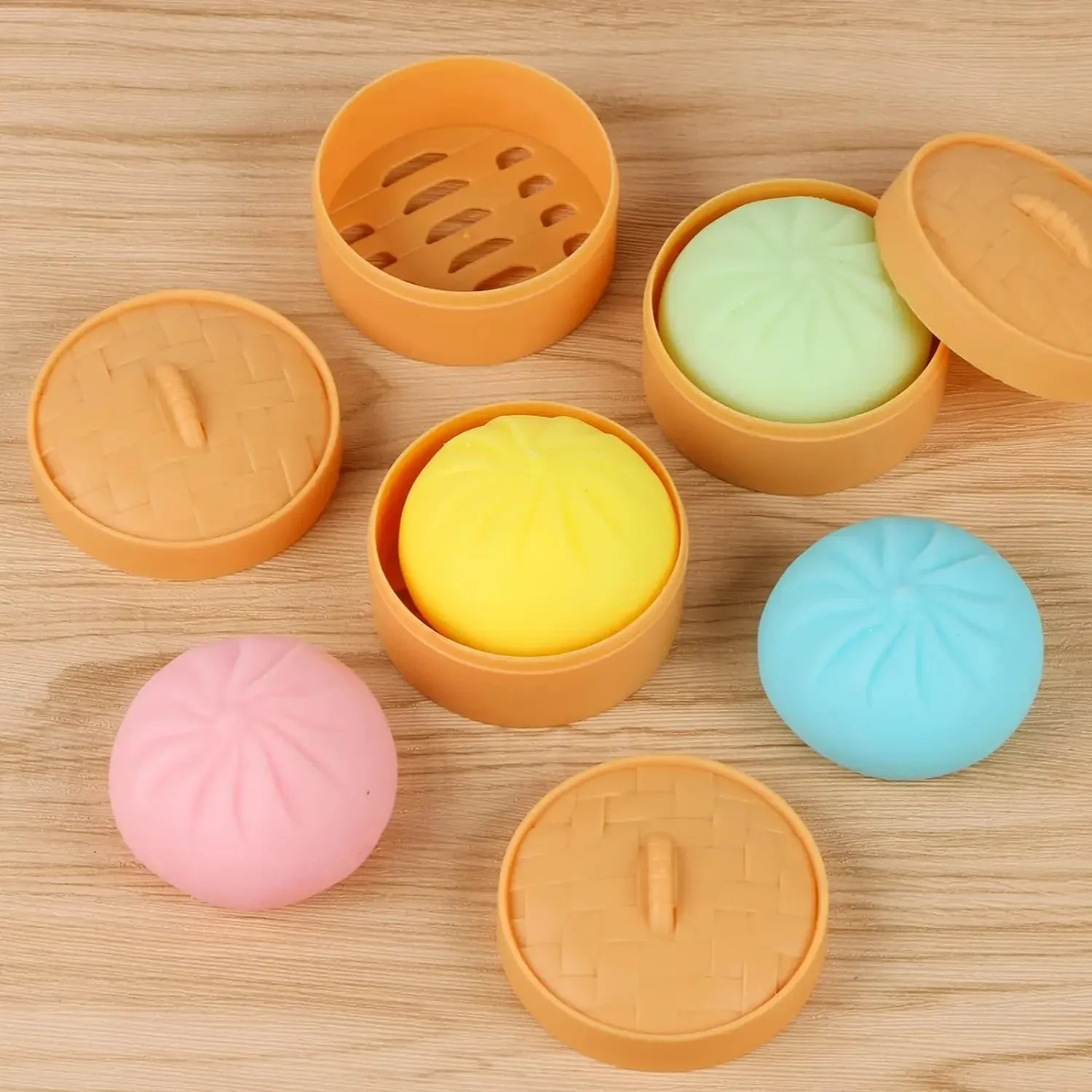 Pelota antiestrés de bola de masa colorida | Juguete sensorial para apretar con vaporera