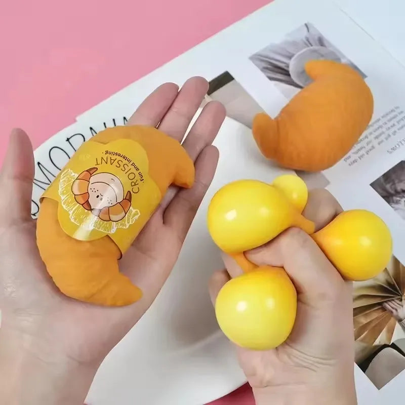 Squishy de pan de piña de imitación | Juguete antiestrés de postre de rebote lento