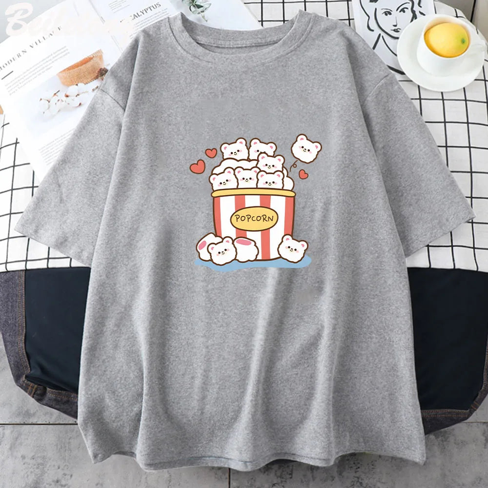 Camiseta de osos de palomitas de maíz tiernos