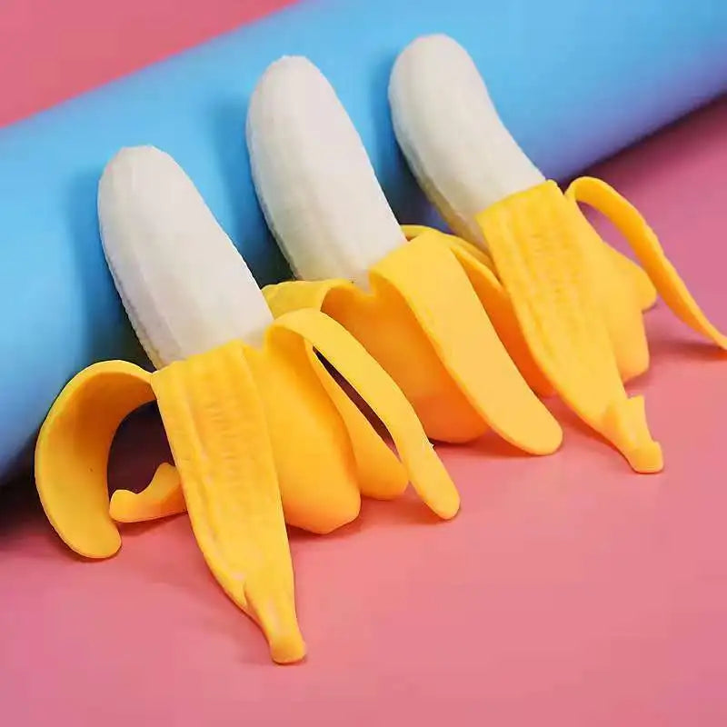 Pelota antiestrés de plátano | Juguete blandito de fruta para aliviar la ansiedad