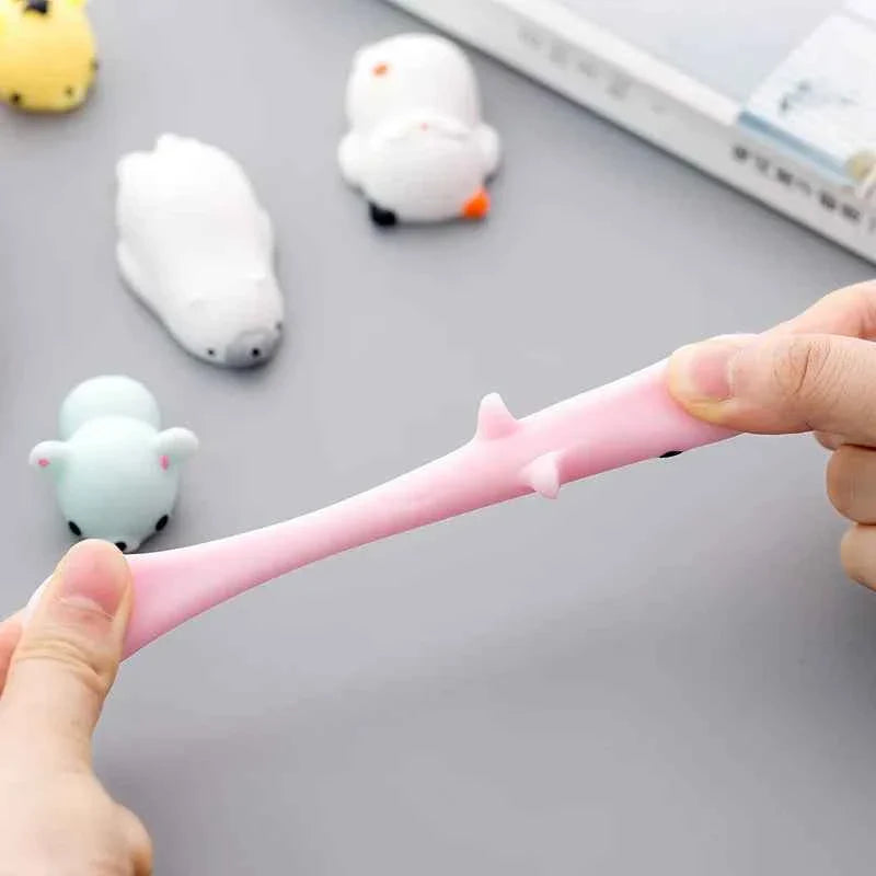 50-5PCS Mochi Squishies Kawaii Anima Squishy Toys Para Niños Pelota Antiestrés Para Apretar Regalos De Fiesta Juguetes Para Aliviar El Estrés Para Cumpleaños