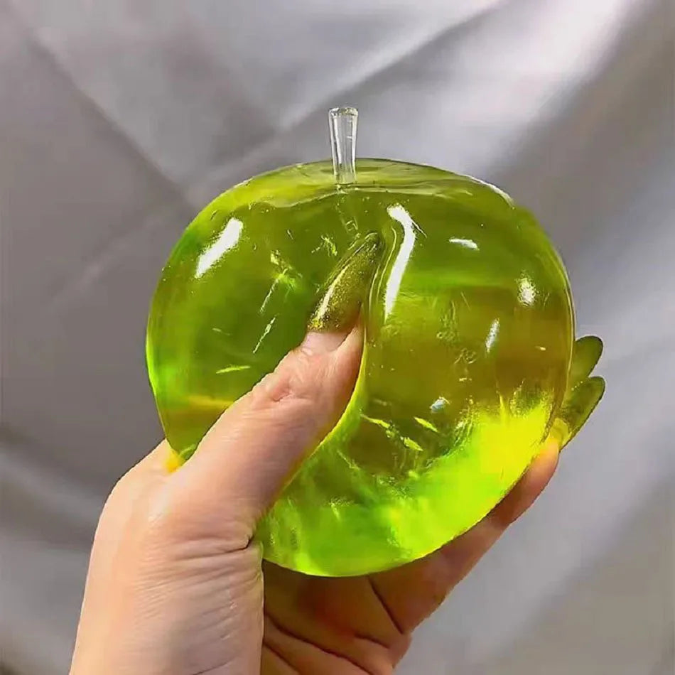 Pelota antiestrés de manzana verde | Juguete sensorial blando de rebote lento para TDAH y autismo