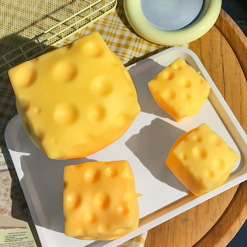 Juguete antiestrés blando de queso | Bola blanda para apretar de recuperación lenta
