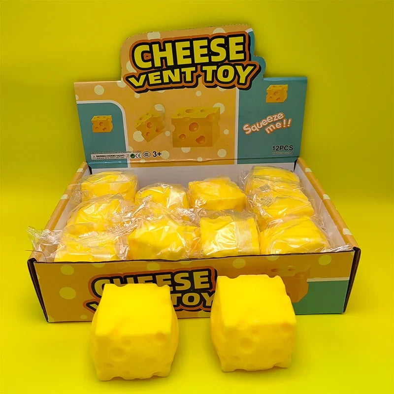 Pelota antiestrés blanda de queso | Juguete sensorial antiestrés para niños y adultos