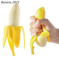 Banana Stress Ball | Cute Fruit Squishy Fidget Toy for Anxiety Relief