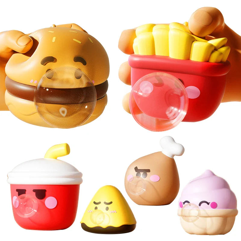 Cute Food Series Spitting Bubbles Squishy Toys | Stress Relief Sensory Fidget for Adults and Kids