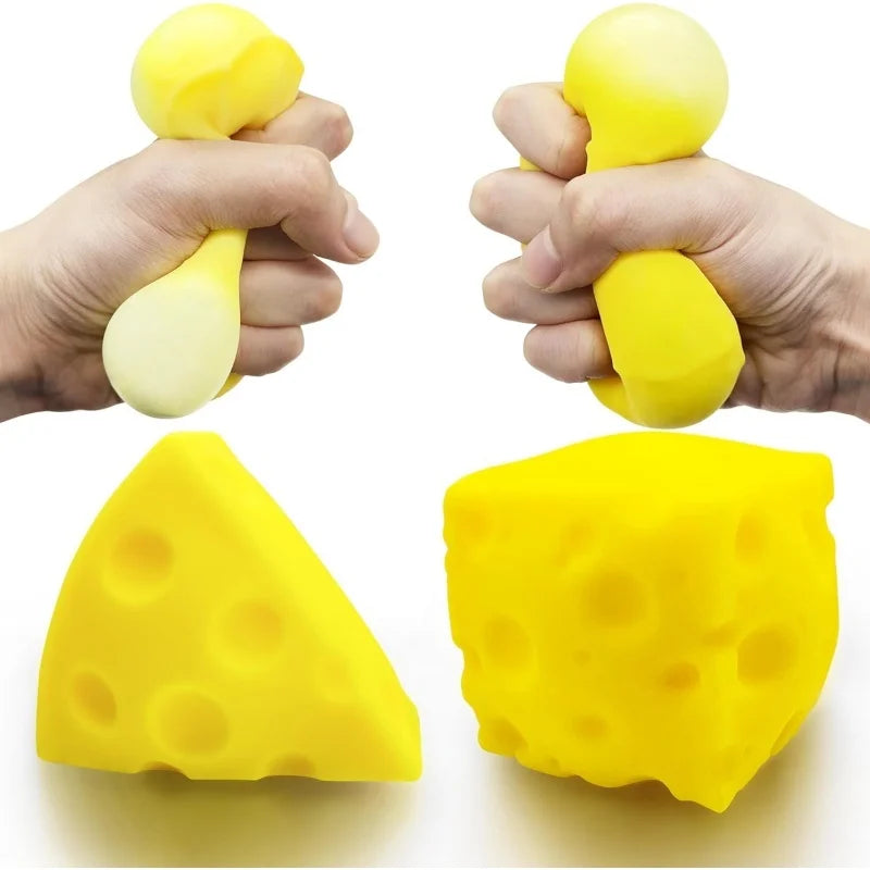 Pelota antiestrés blanda de queso | Juguete sensorial antiestrés para niños y adultos