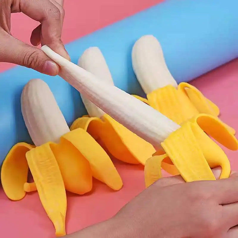 Pelota antiestrés de plátano | Juguete blandito de fruta para aliviar la ansiedad