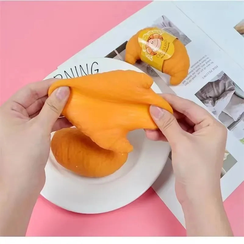 Squishy de pan de piña de imitación | Juguete antiestrés de postre de rebote lento