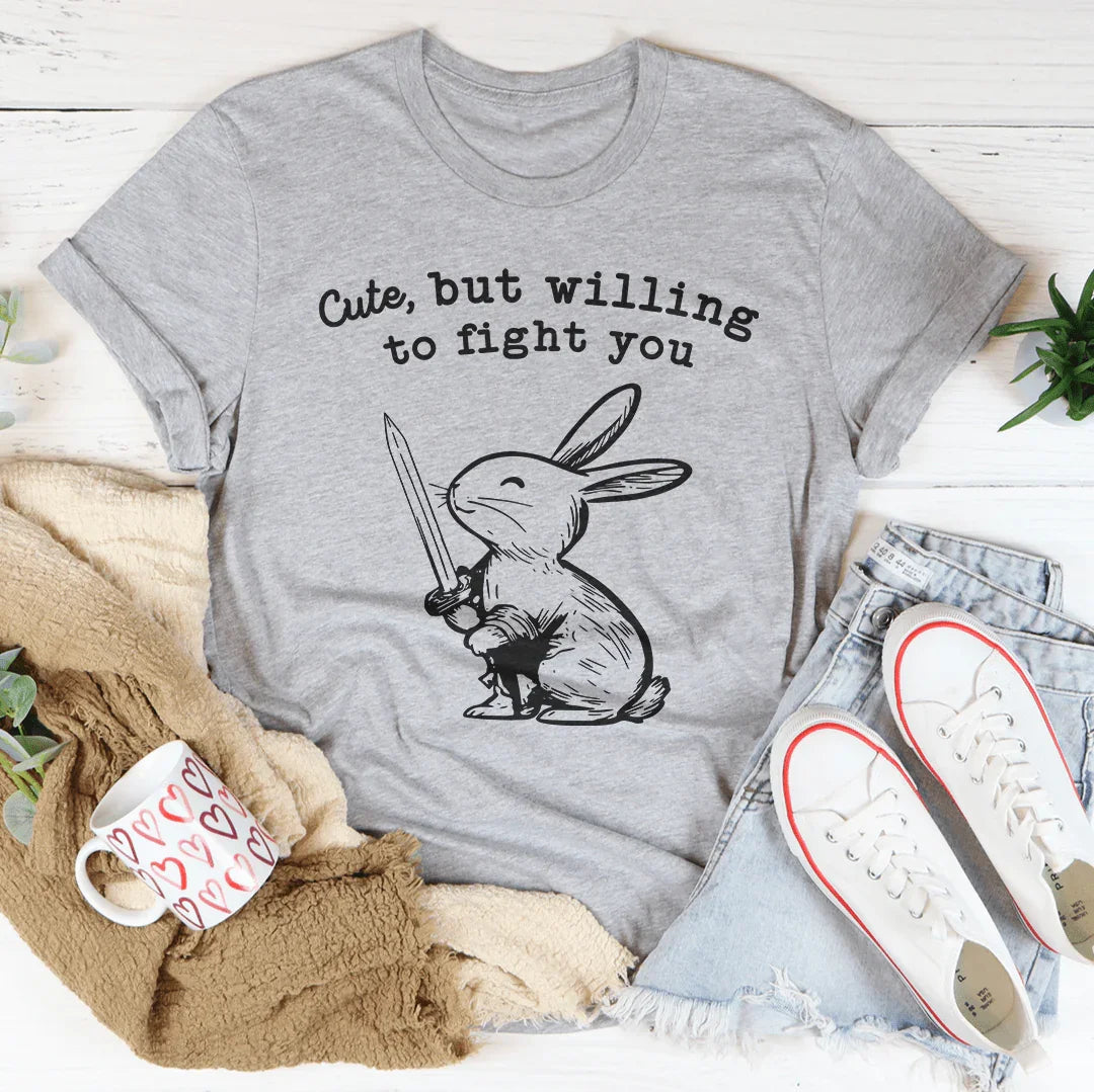 Camiseta Bonita Pero Dispuesto/a a Pelear Contigo
