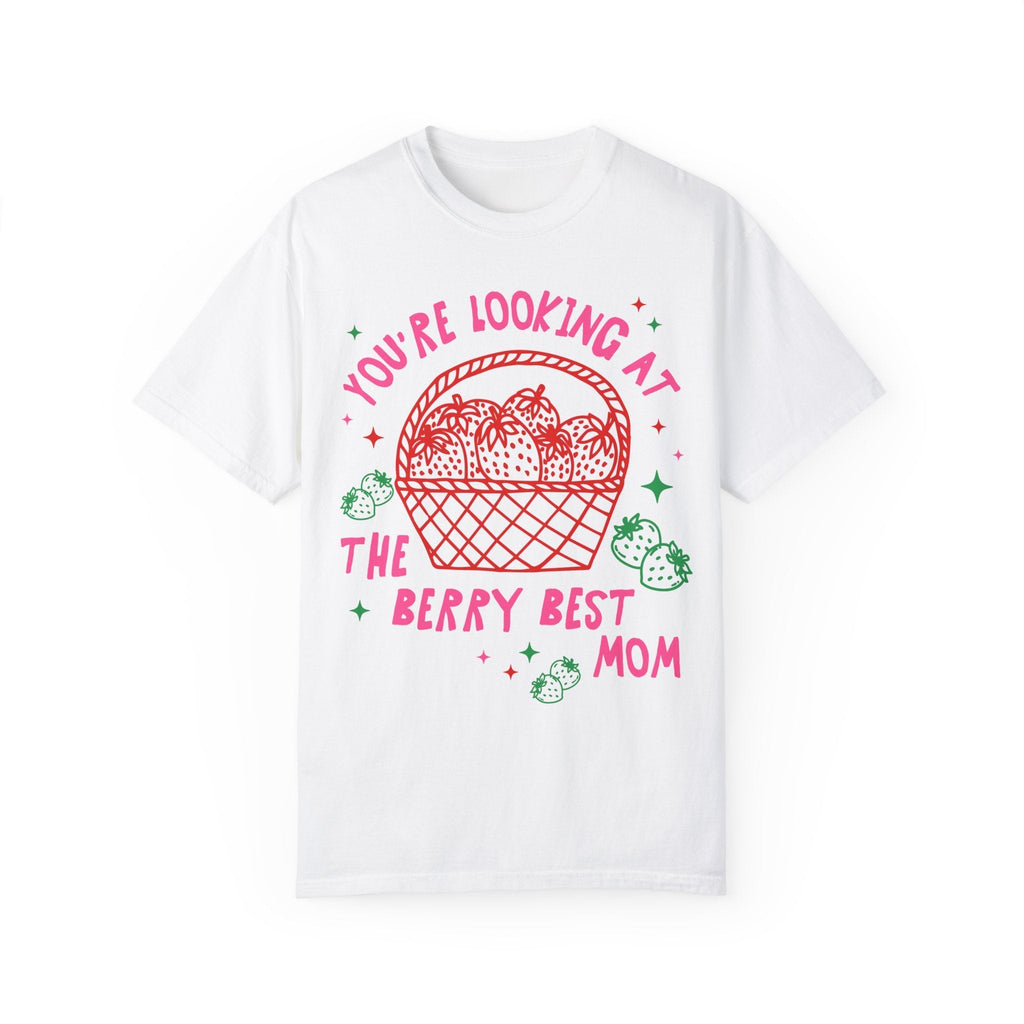 Bonita camisa de fresas para mamá