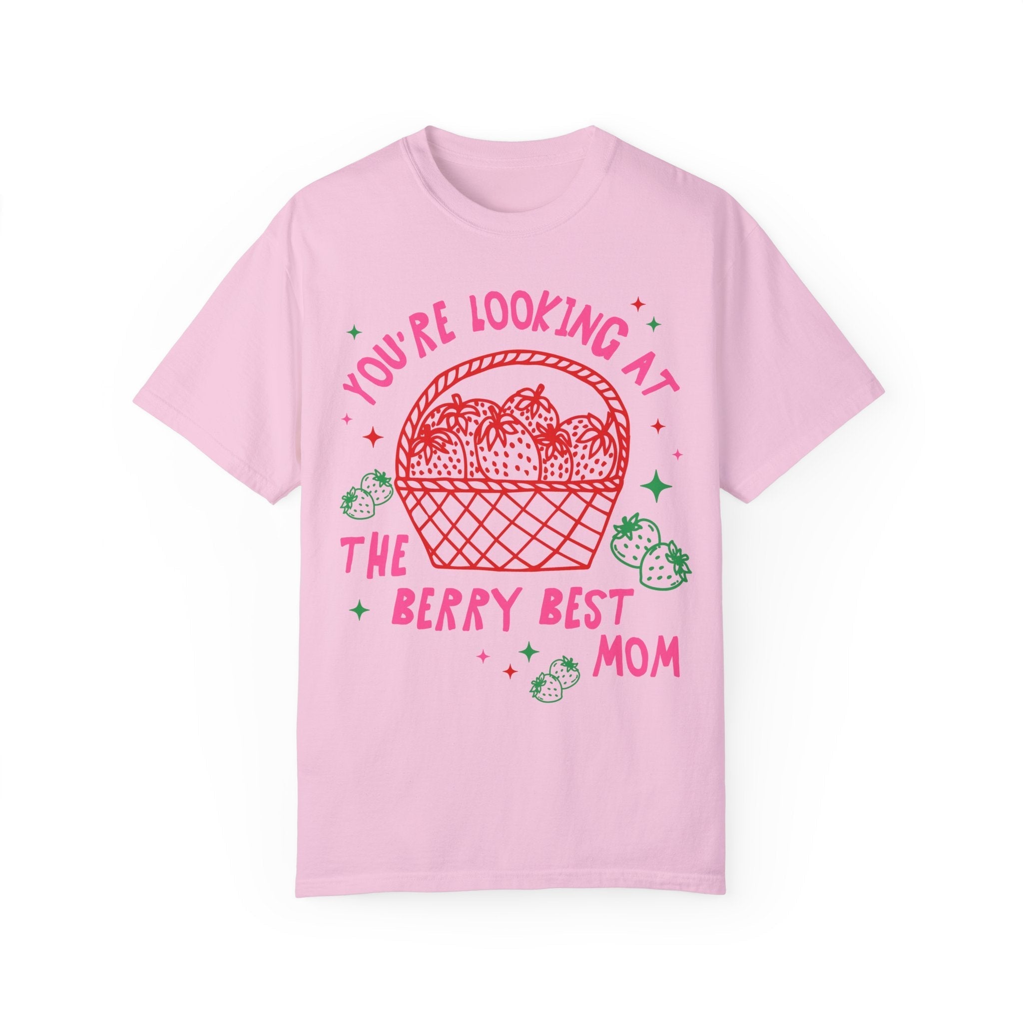 Bonita camisa de fresas para mamá