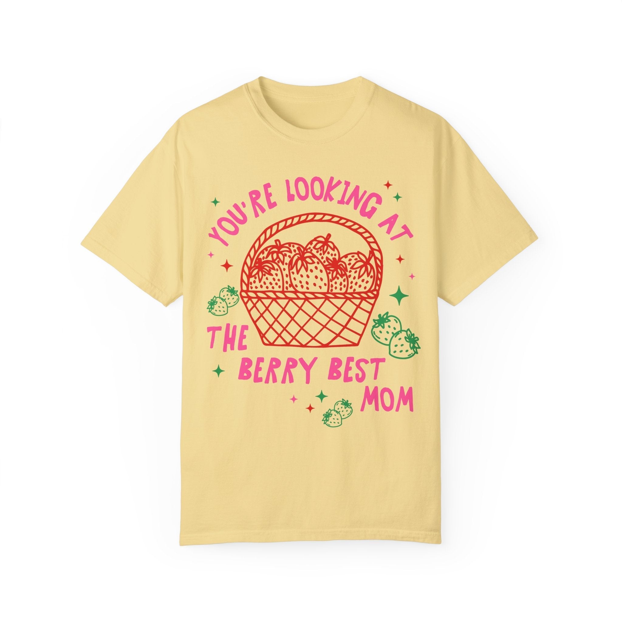 Bonita camisa de fresas para mamá